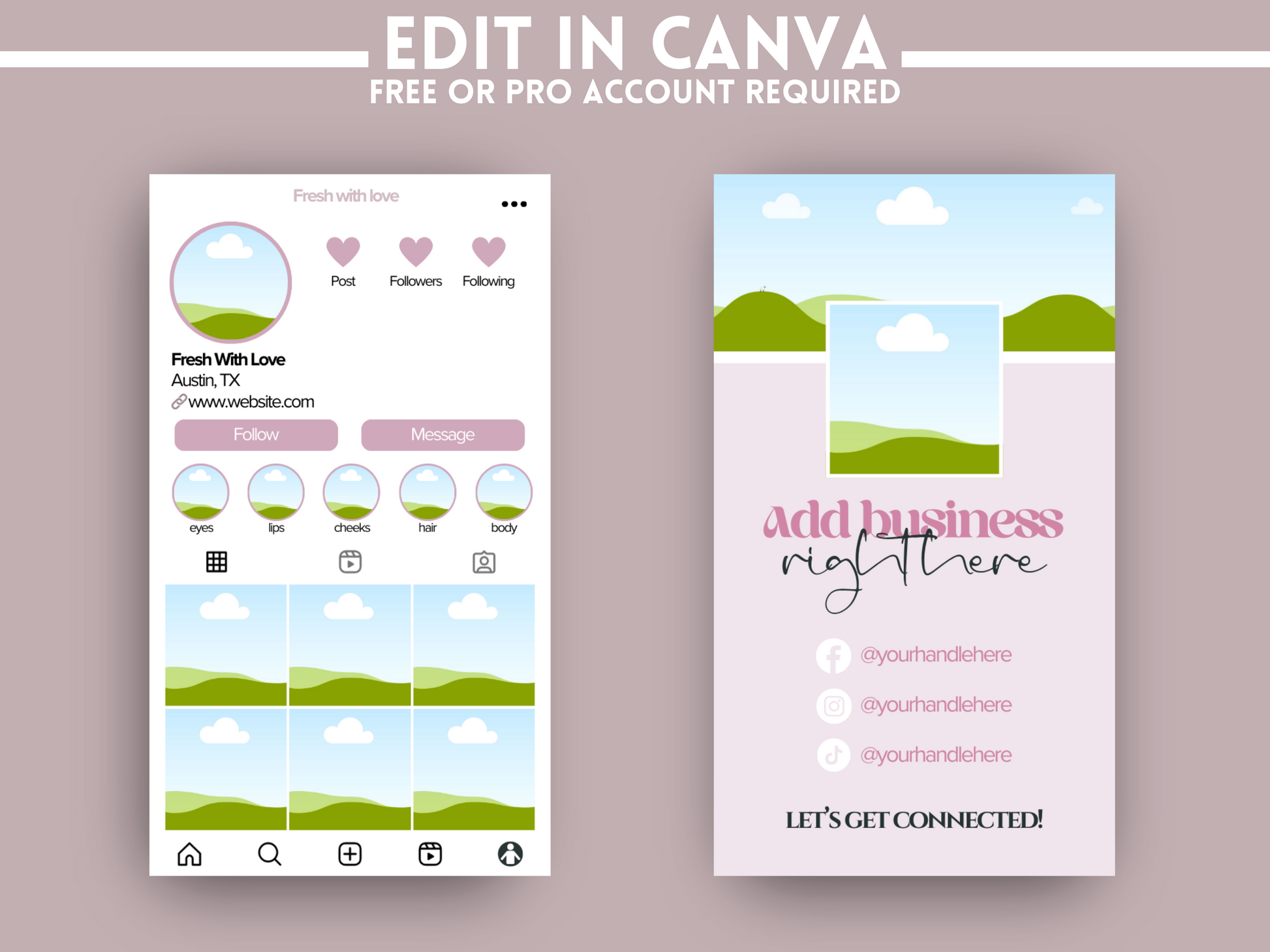 Instagram Business Cards, Pink Influencer Card, DIY Business Card Template Esthetician Templates QR Code Pink Business Cards IG Business Card Spring Daisy Digital